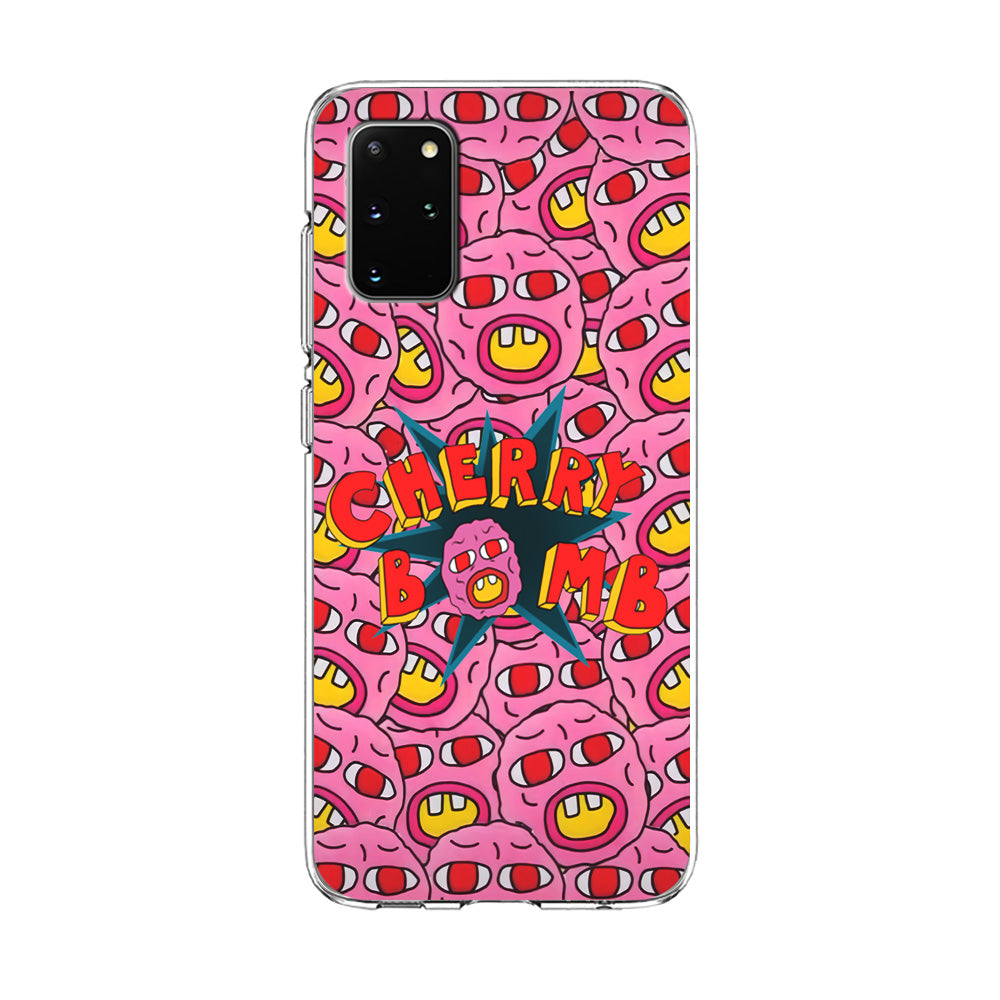 Cherry Bomb Face Sticker Samsung Galaxy S20 Plus Case