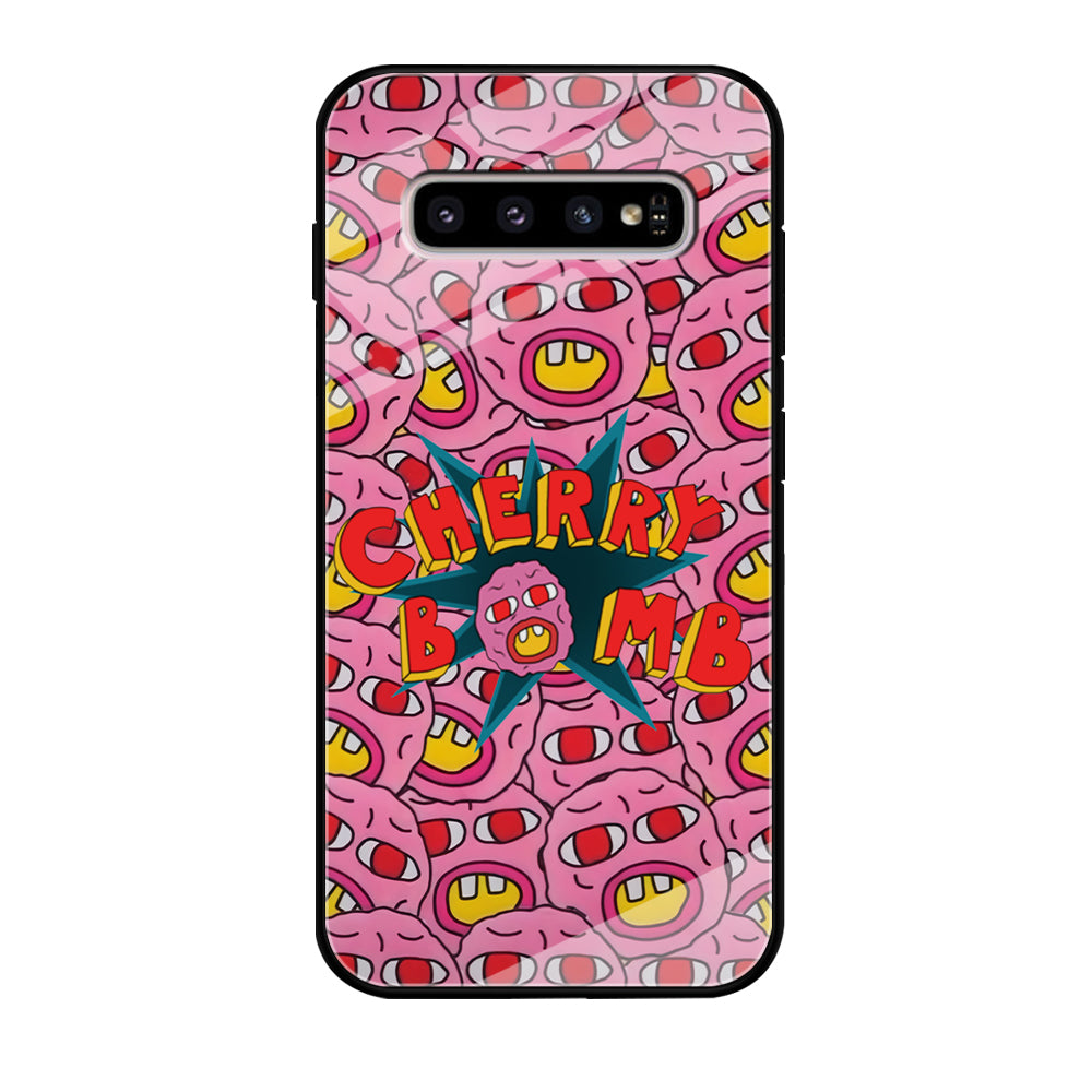 Cherry Bomb Face Sticker Samsung Galaxy S10 Case