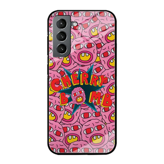 Cherry Bomb Face Sticker Samsung Galaxy S21 Plus Case