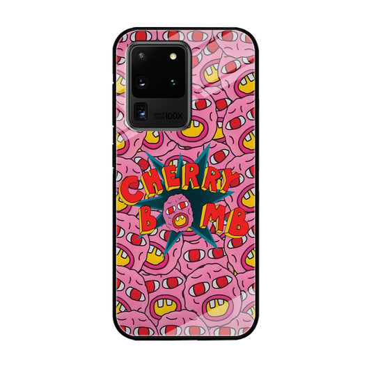 Cherry Bomb Face Sticker Samsung Galaxy S21 Ultra Case