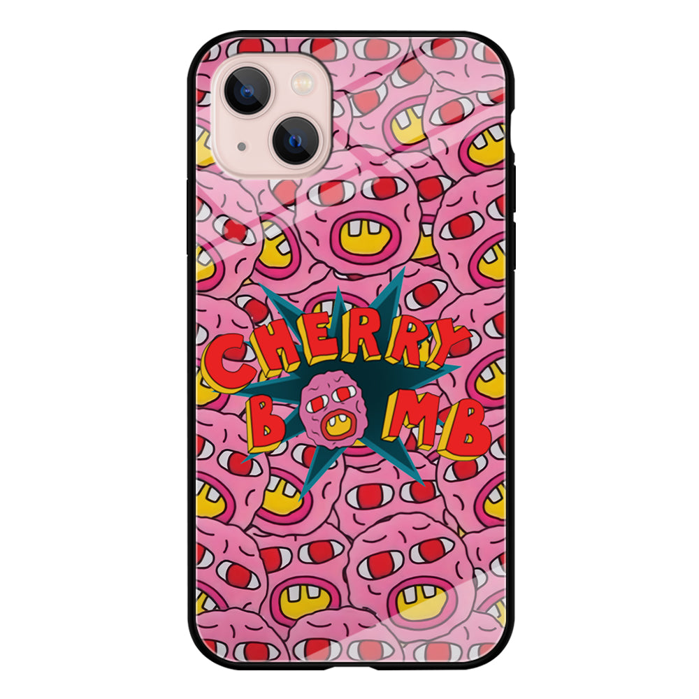 Cherry Bomb Face Sticker iPhone 14 Plus Case