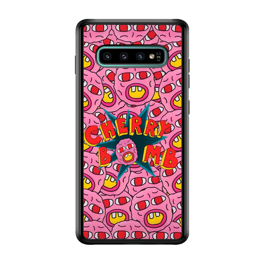 Cherry Bomb Face Sticker Samsung Galaxy S10 Plus Case