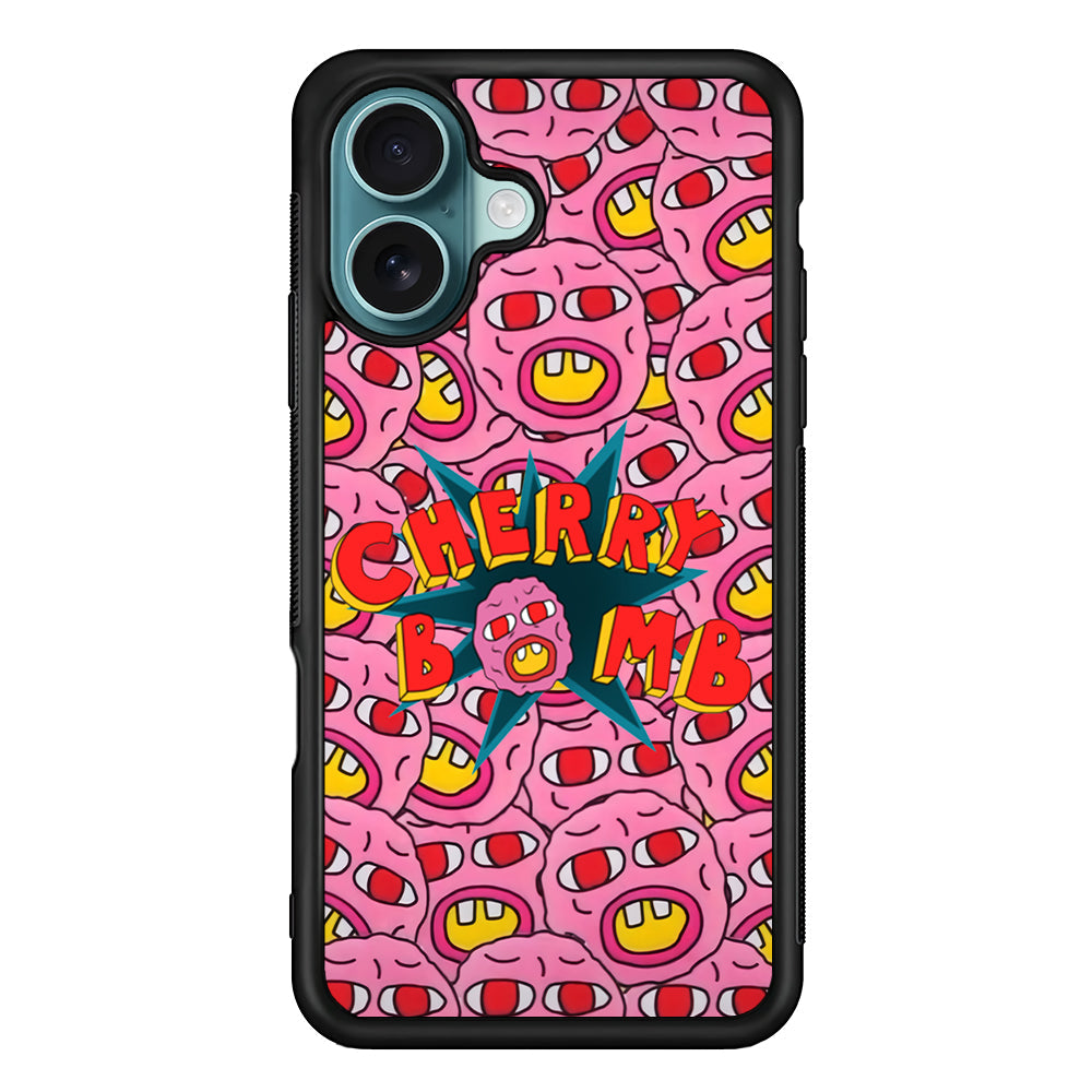 Cherry Bomb Face Sticker iPhone 16 Plus Case - Altracase