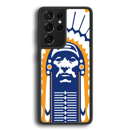 Chief Illiniwek Illinois Samsung Galaxy S24 Ultra Case-Phone Case-Rubber Black (2D Case)-Altracase