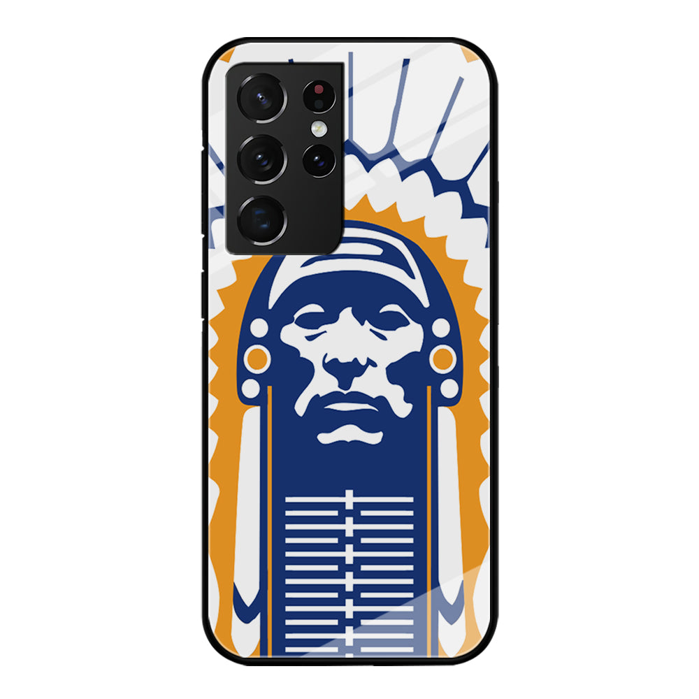 Chief Illiniwek Illinois Samsung Galaxy S21 Ultra Case-Phone Case-Tempered Glass Case-Altracase