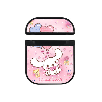 Cinnamoroll Holding Love Balloon Apple AirPods Case-AirPod Case-Black-Altracase