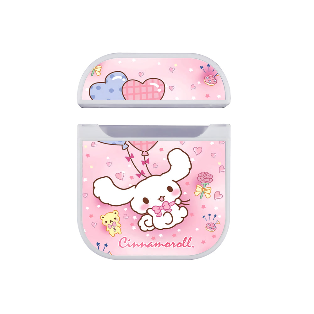 Cinnamoroll Holding Love Balloon Apple AirPods Case-AirPod Case-White-Altracase