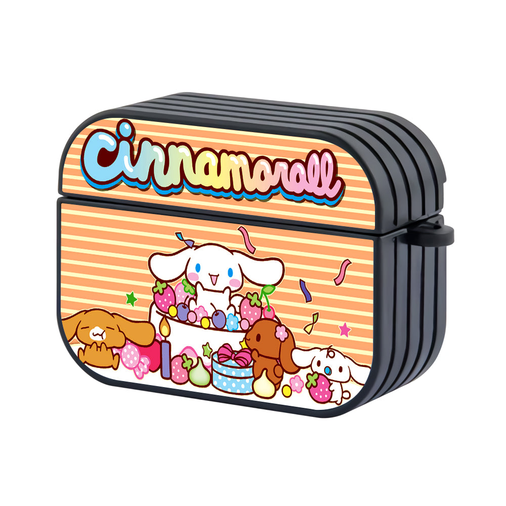 Cinnamoroll and Friends Stripe Hard Plastic Case Cover For Apple Airpods Pro