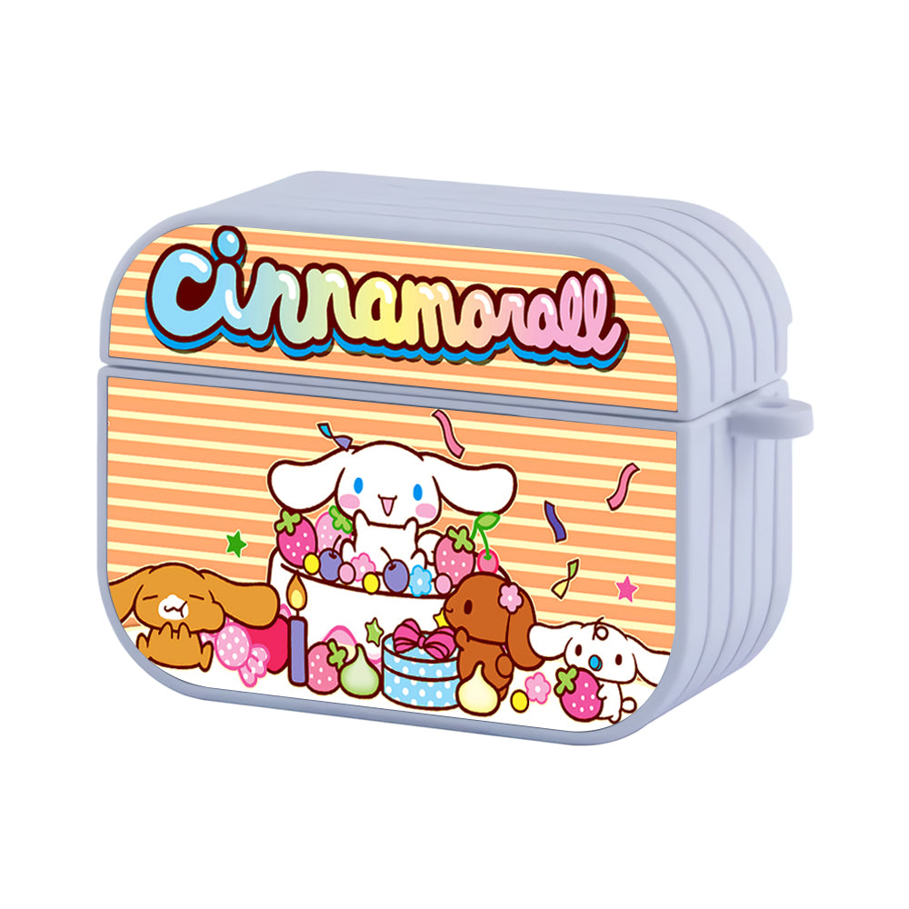 Cinnamoroll and Friends Stripe Hard Plastic Case Cover For Apple Airpods Pro