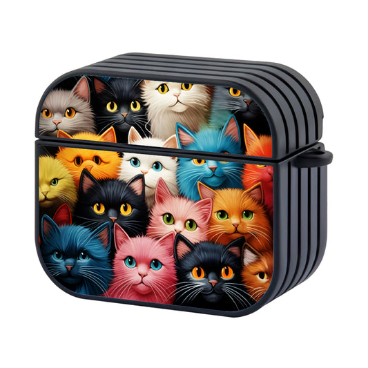 Colorful Cat Doodle Illustration Apple Airpods 3 Case - Altracase