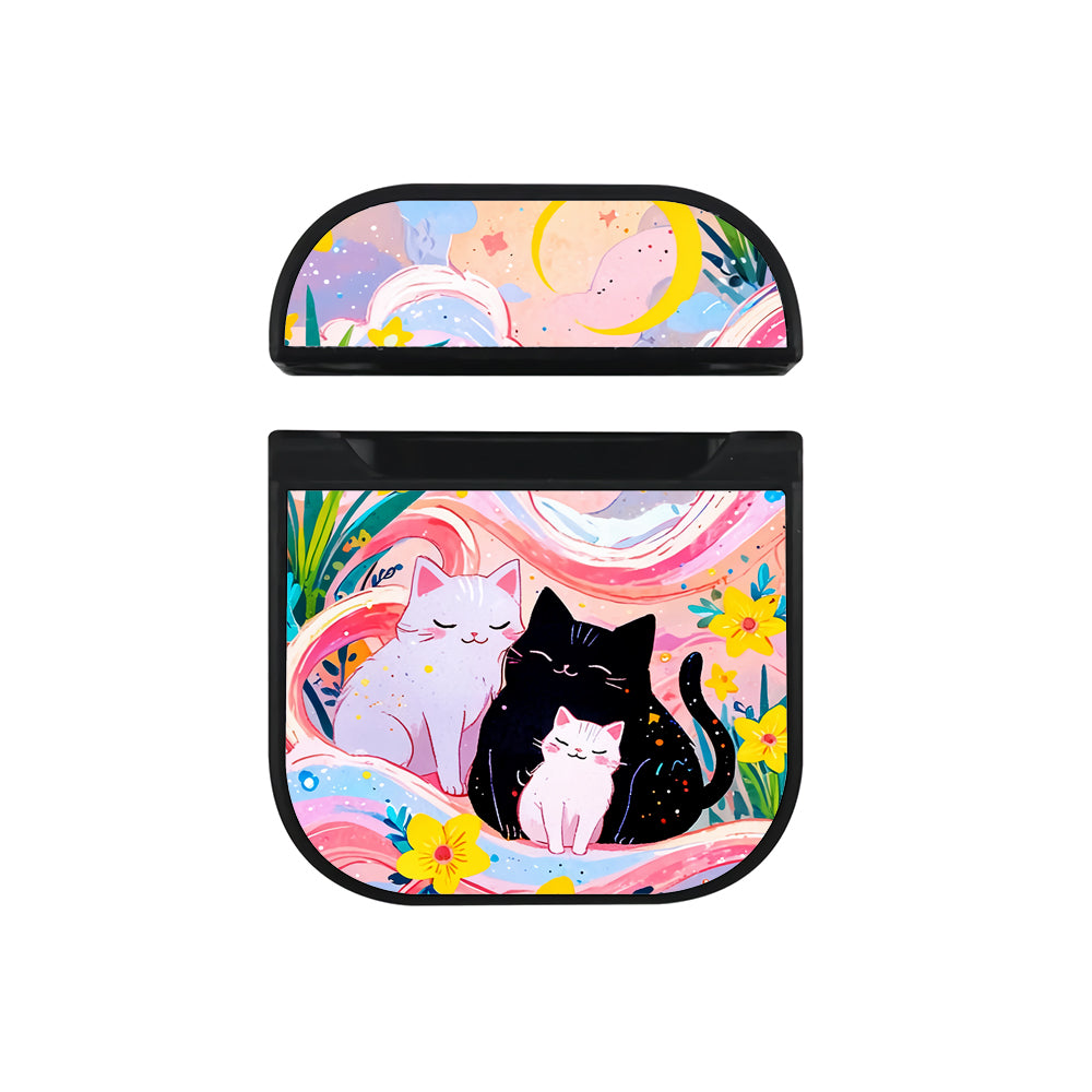 Colorful Cat Family Art Apple AirPods Case - Altracase
