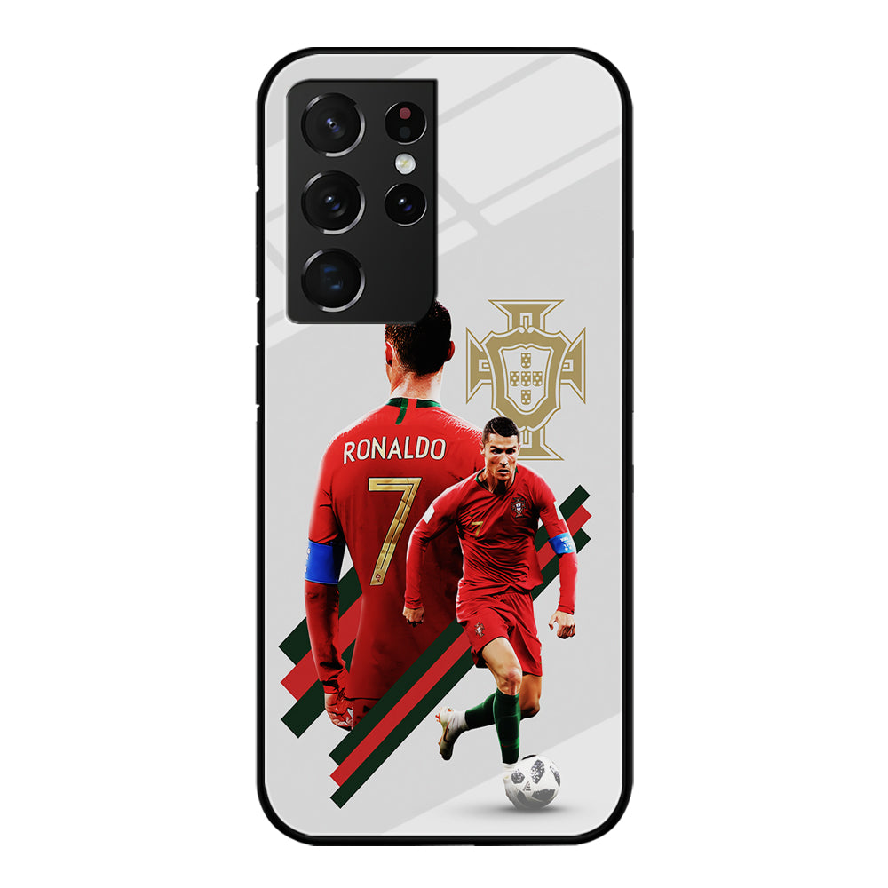 Cristiano Ronaldo Portugal Samsung Galaxy S21 Ultra Case-Phone Case-Tempered Glass Case-Altracase