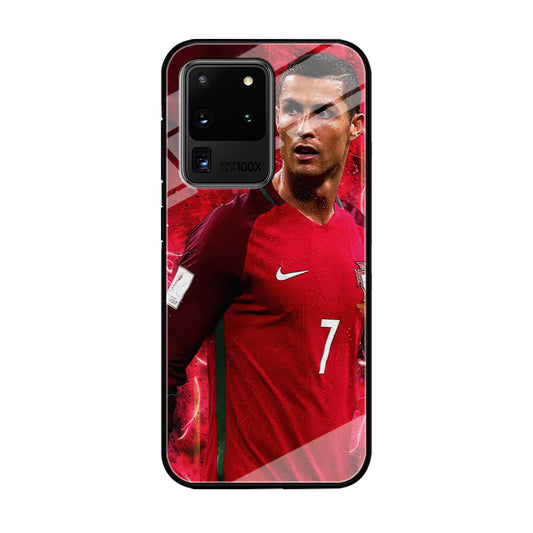 Cristiano Ronaldo Red Aesthetic Samsung Galaxy S20 Ultra Case