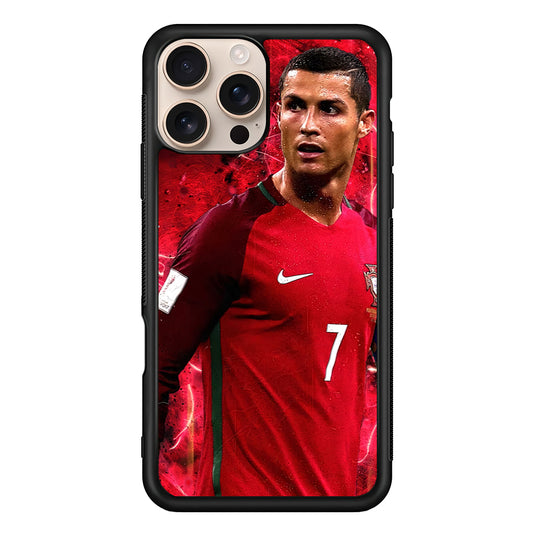 Cristiano Ronaldo Red Aesthetic iPhone 16 Pro Case - Altracase