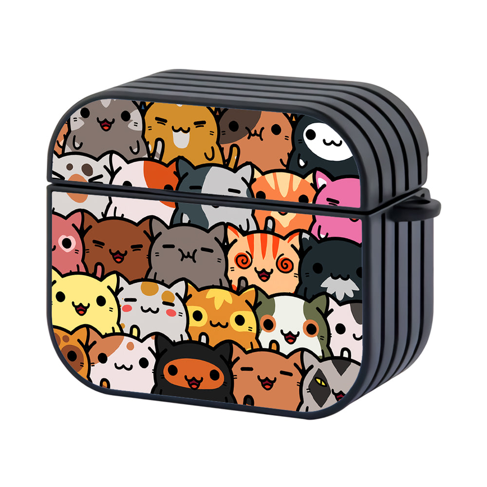 Cut Cat Face Collection Hard Plastic Case Cover For Apple Airpods 3