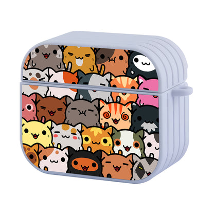 Cut Cat Face Collection Hard Plastic Case Cover For Apple Airpods 3