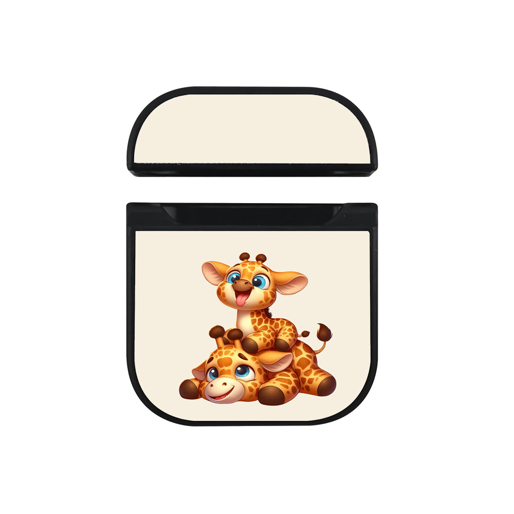 Cute Baby Giraffe Best Friends Apple AirPods Case - Altracase