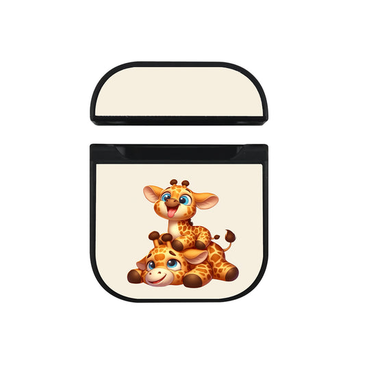 Cute Baby Giraffe Best Friends Apple AirPods Case - Altracase