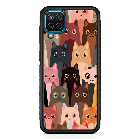 Cute Cat Doodle  Samsung Galaxy A12 Case