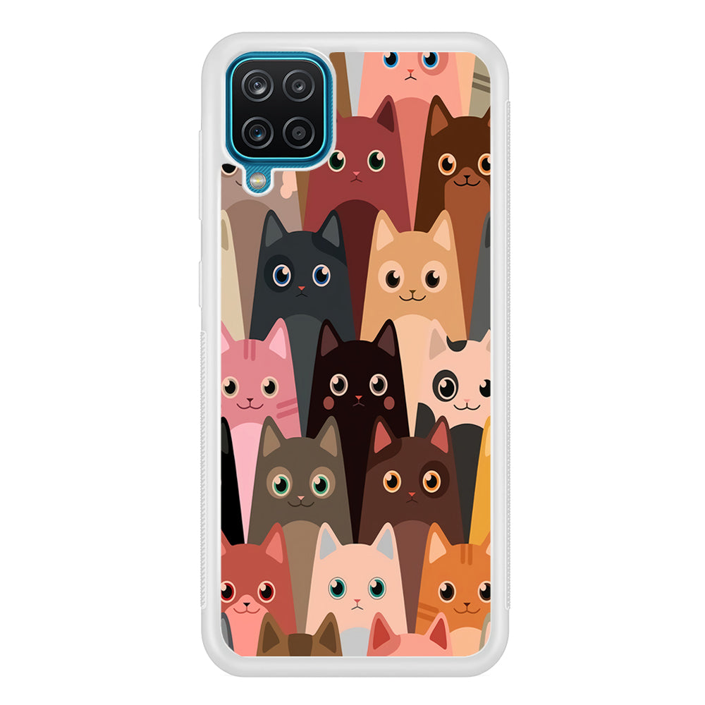 Cute Cat Doodle  Samsung Galaxy A12 Case