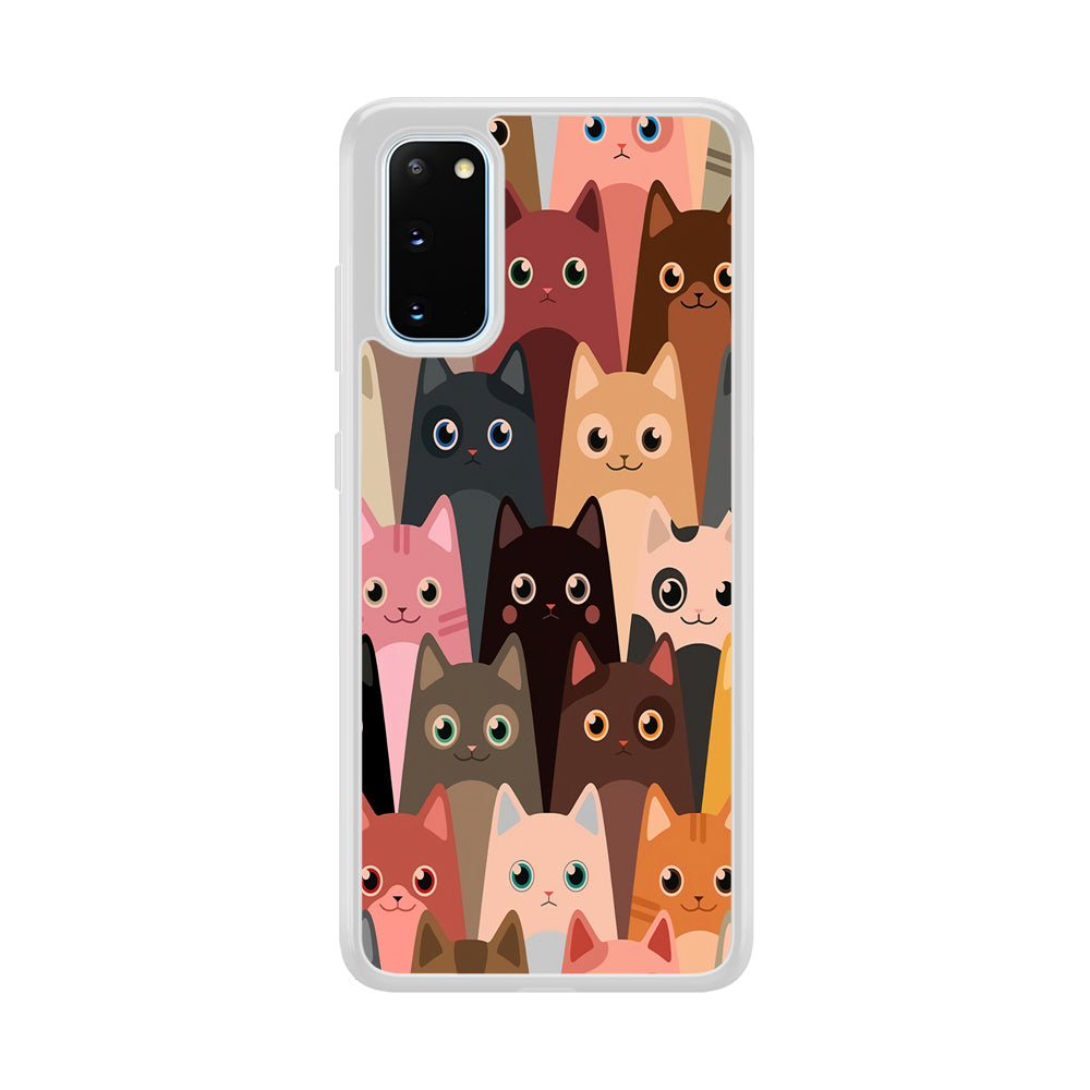 Cute Cat Doodle Samsung Galaxy S20 Case