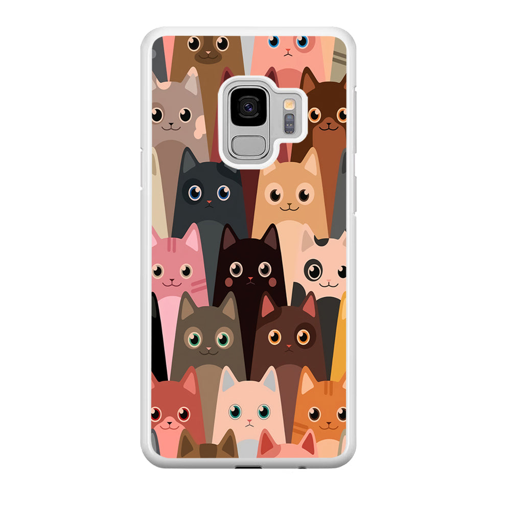 Cute Cat Doodle Samsung Galaxy S9 Case