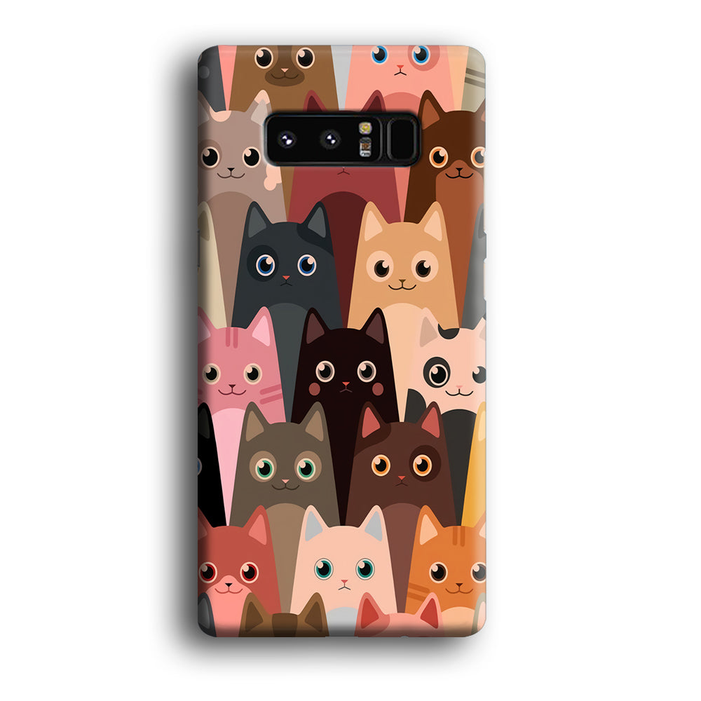 Cute Cat Doodle Samsung Galaxy Note 8 Case
