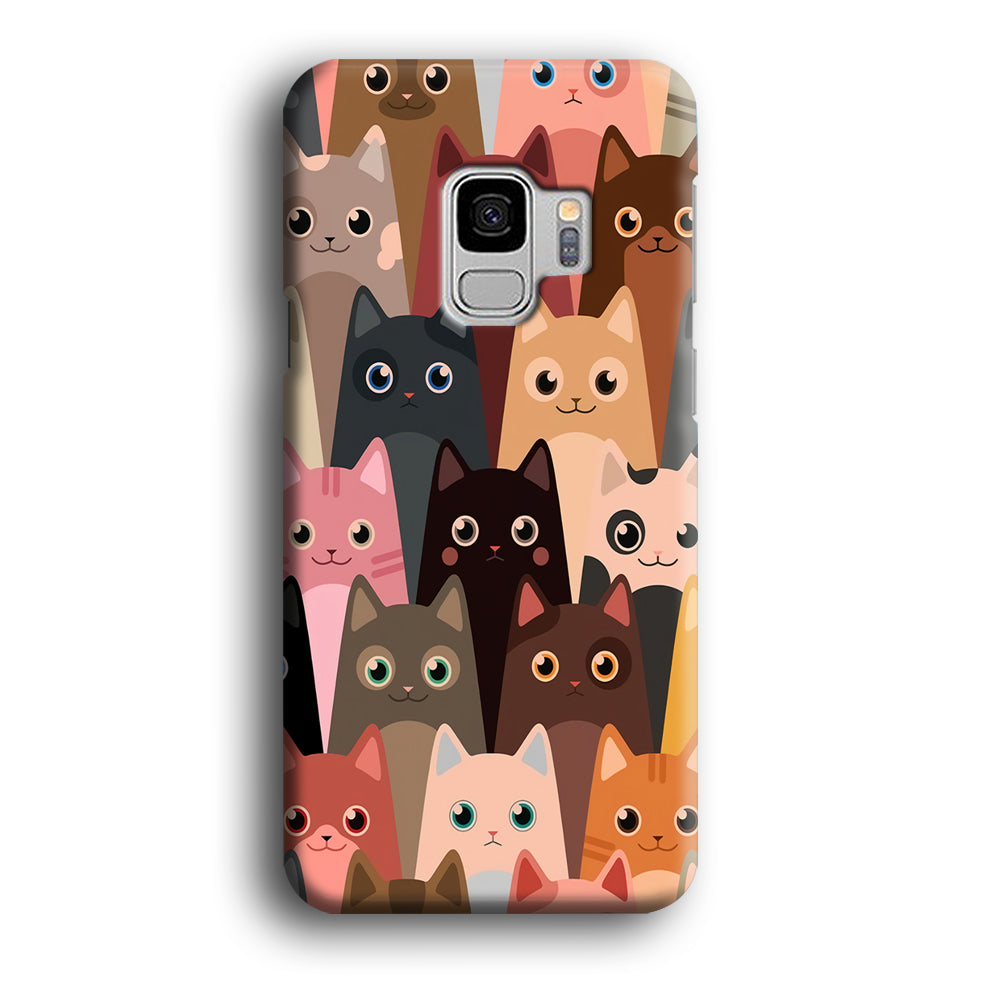 Cute Cat Doodle Samsung Galaxy S9 Case