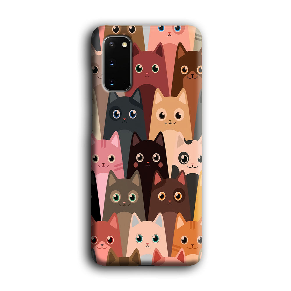 Cute Cat Doodle Samsung Galaxy S20 Case