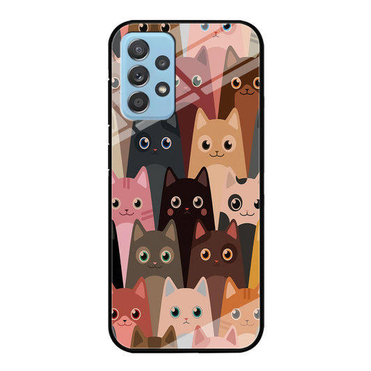 Cute Cat Doodle Samsung Galaxy A52 Case