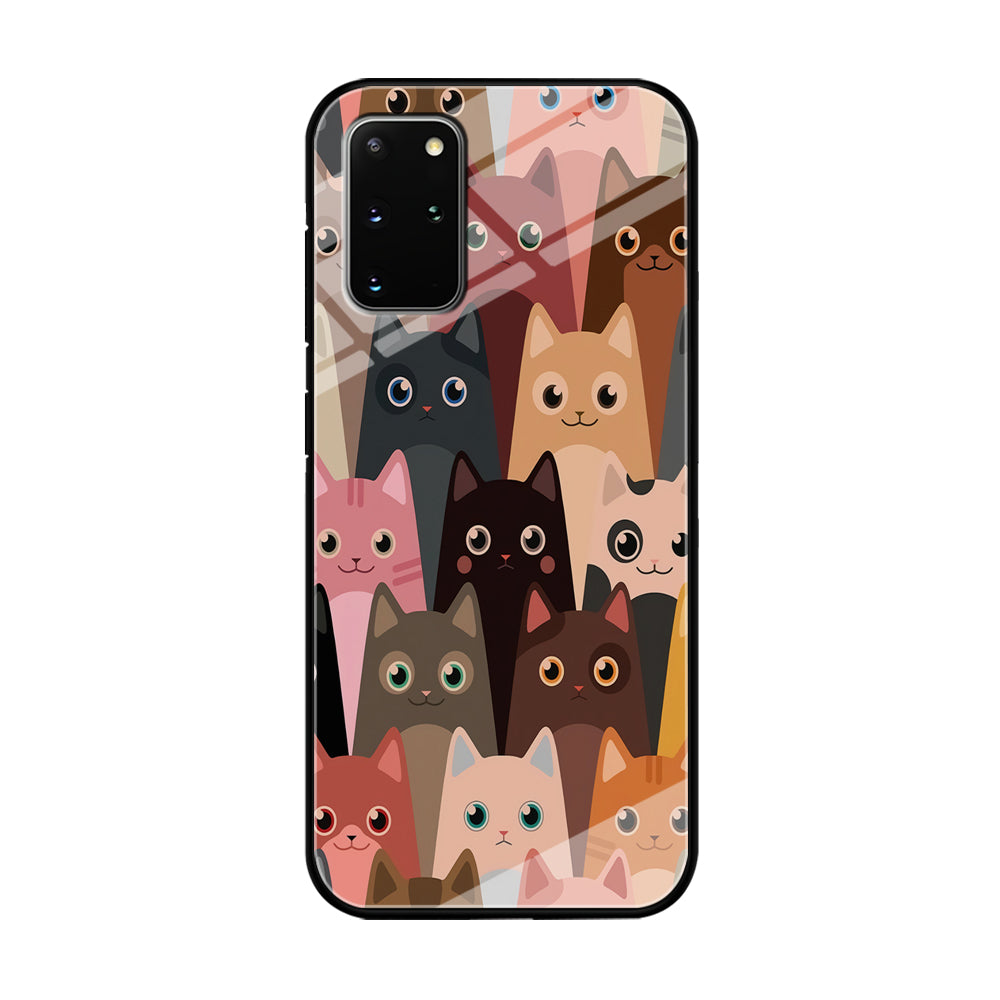 Cute Cat Doodle Samsung Galaxy S20 Plus Case