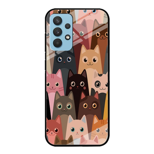 Cute Cat Doodle Samsung Galaxy A32 Case