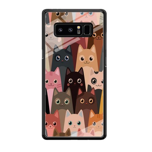 Cute Cat Doodle Samsung Galaxy Note 8 Case