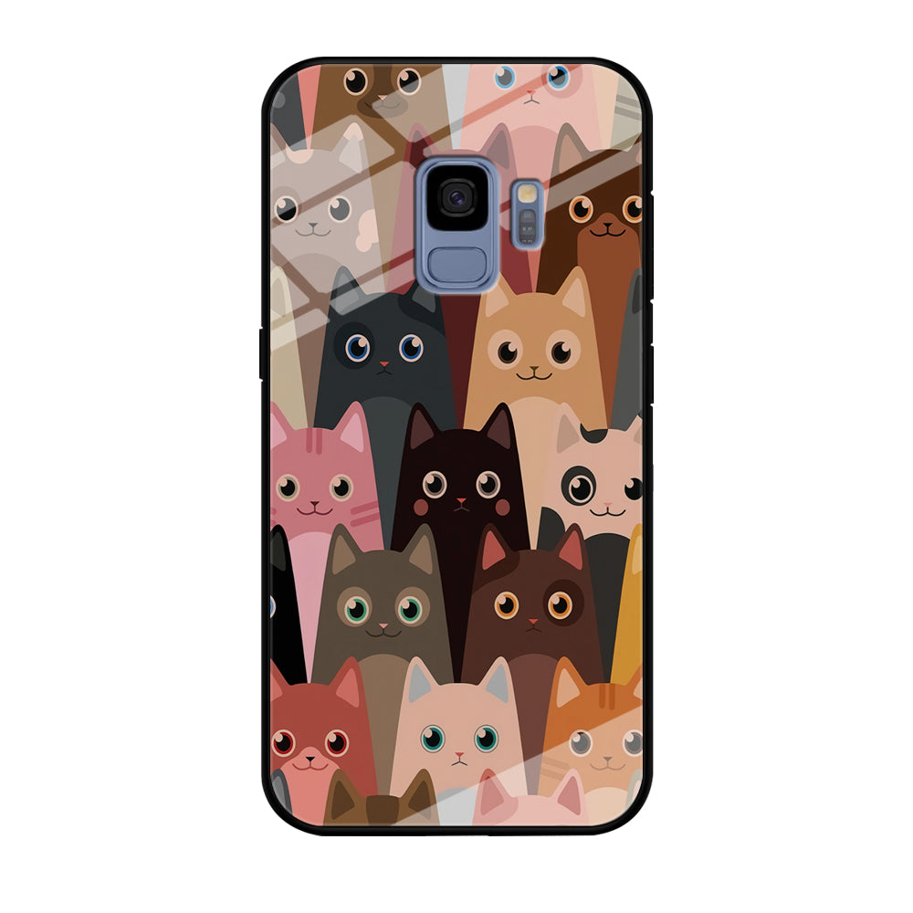 Cute Cat Doodle Samsung Galaxy S9 Case