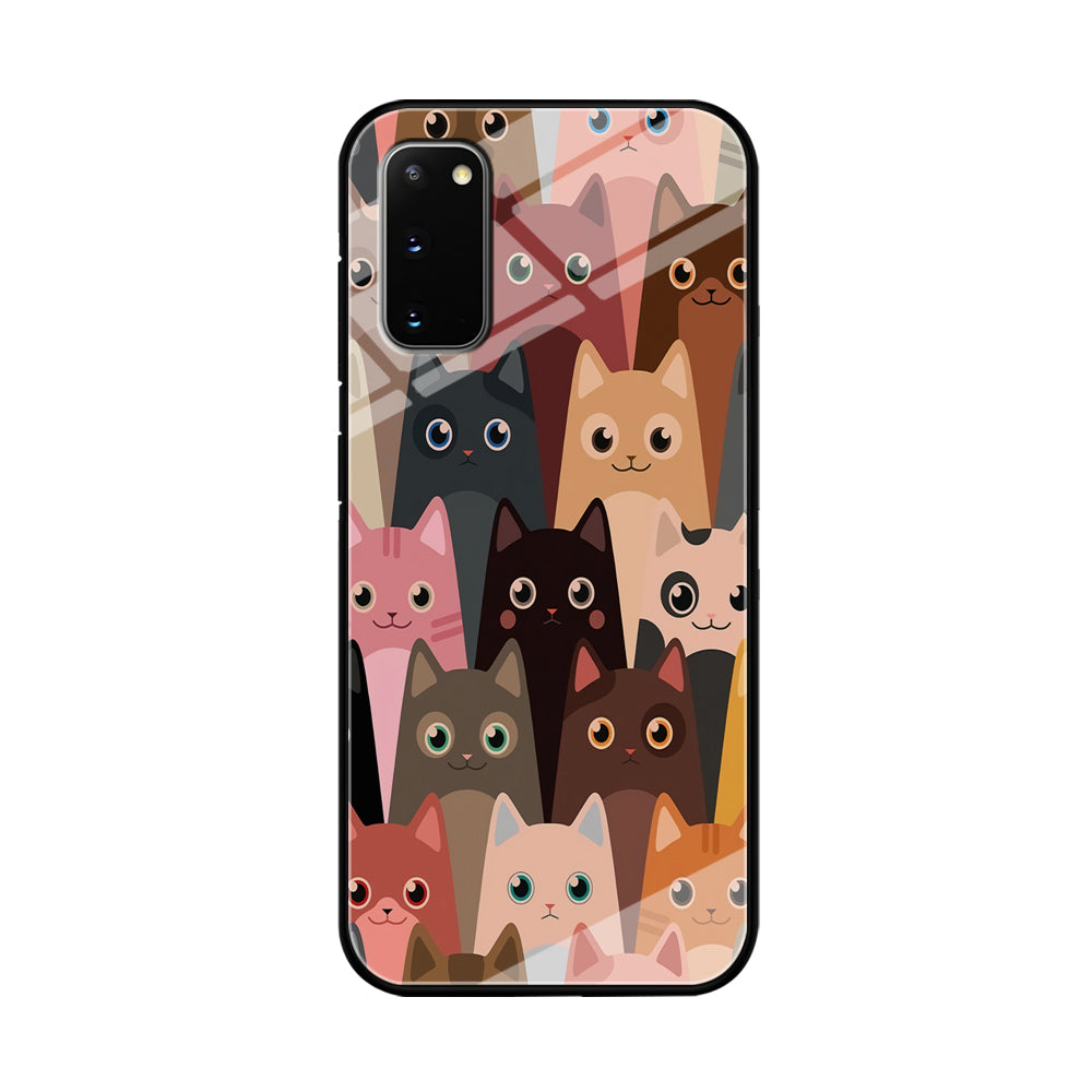 Cute Cat Doodle Samsung Galaxy S20 Case