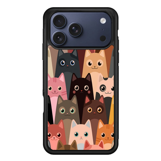 Cute Cat Doodle iPhone 17 Pro Case - Altracase