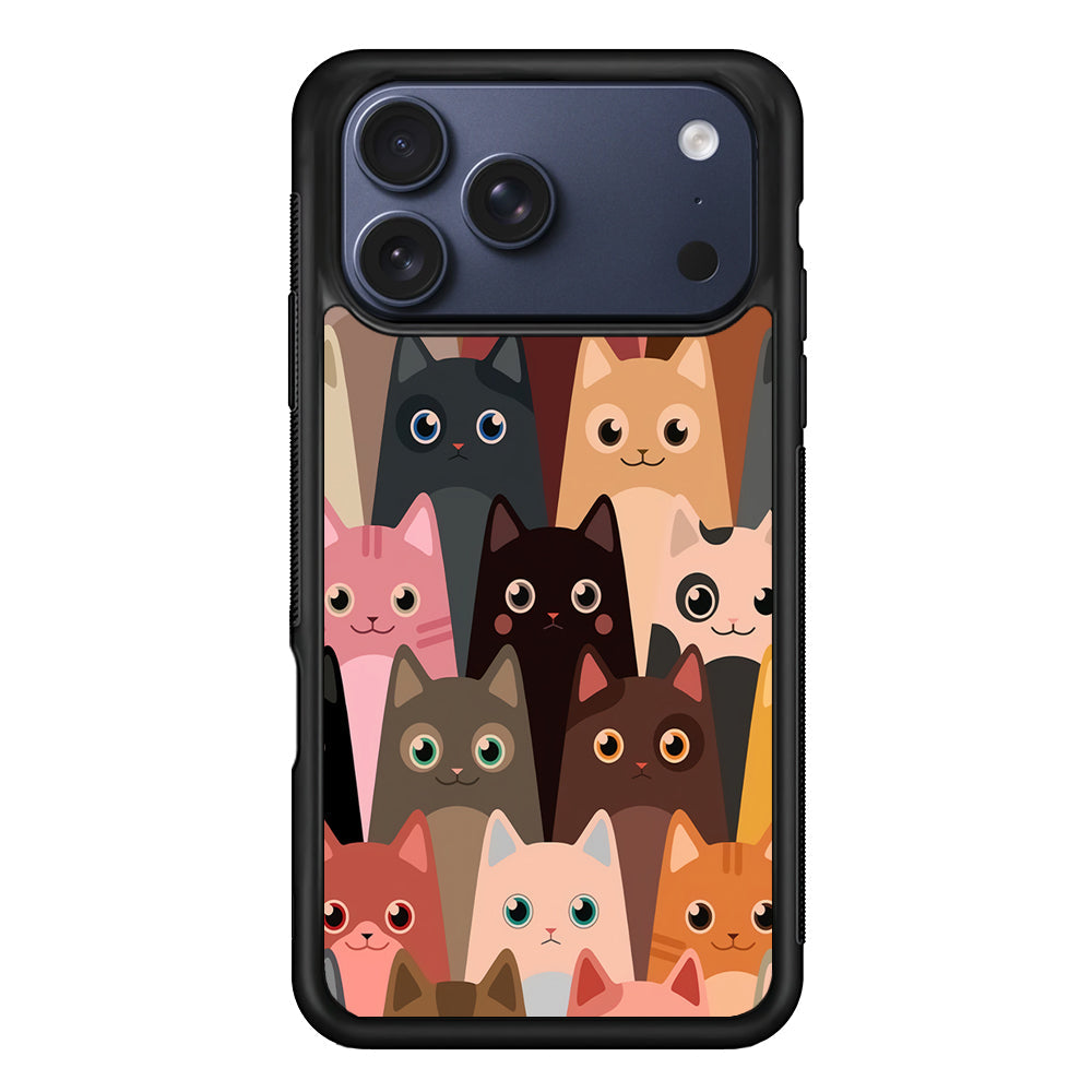 Cute Cat Doodle iPhone 17 Pro Max Case - Altracase