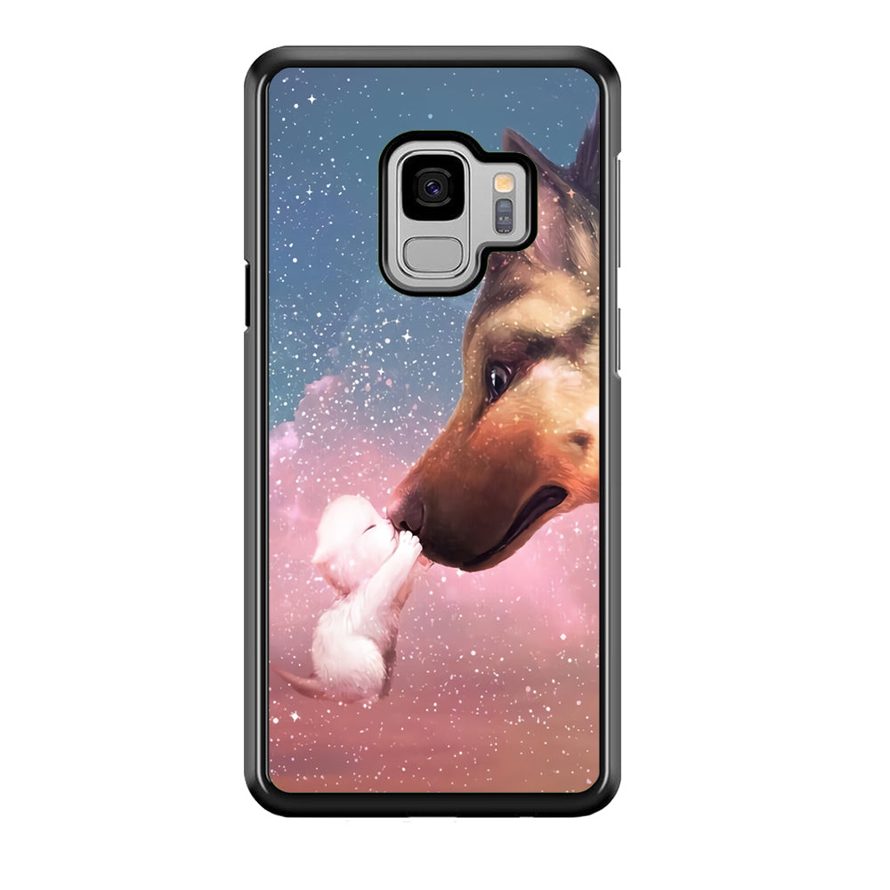 Cute Cat Kiss Dog Samsung Galaxy S9 Case