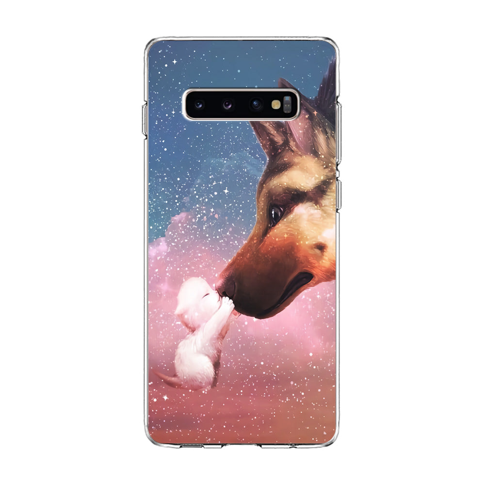 Cute Cat Kiss Dog Samsung Galaxy S10 Case