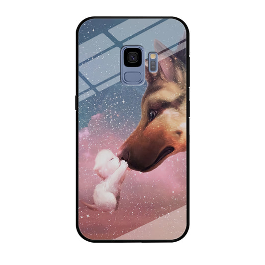 Cute Cat Kiss Dog Samsung Galaxy S9 Case