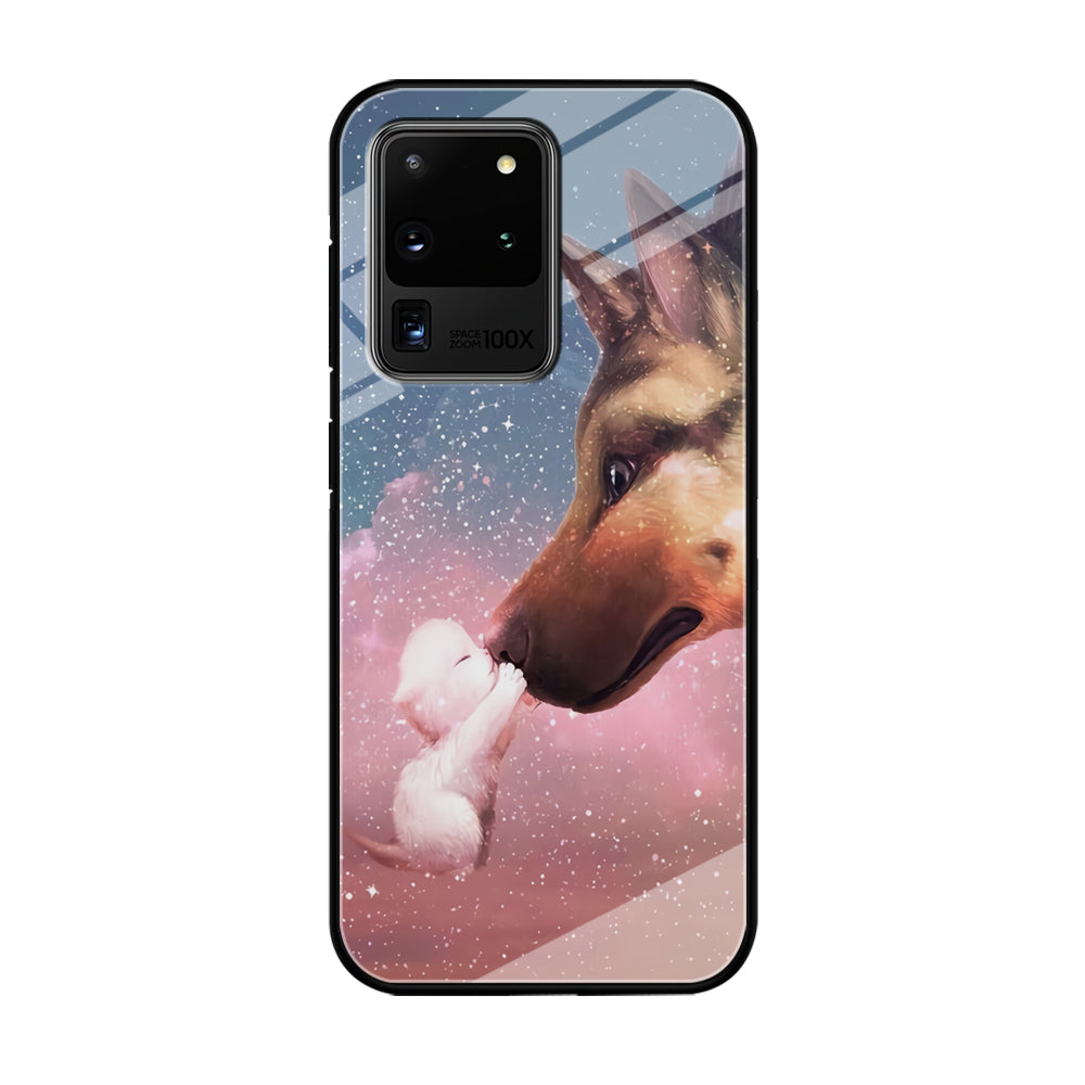 Cute Cat Kiss Dog Samsung Galaxy S21 Ultra Case