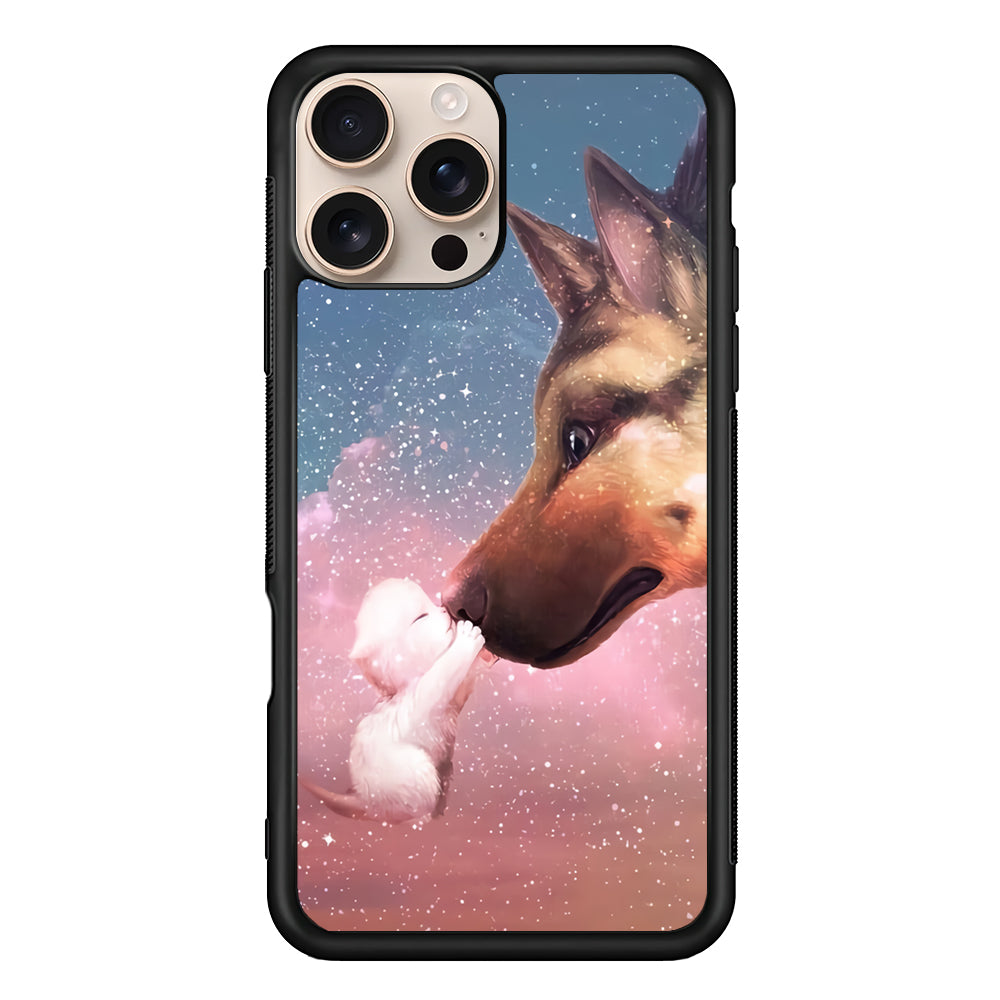 Cute Cat Kiss Dog iPhone 16 Pro Case - Altracase