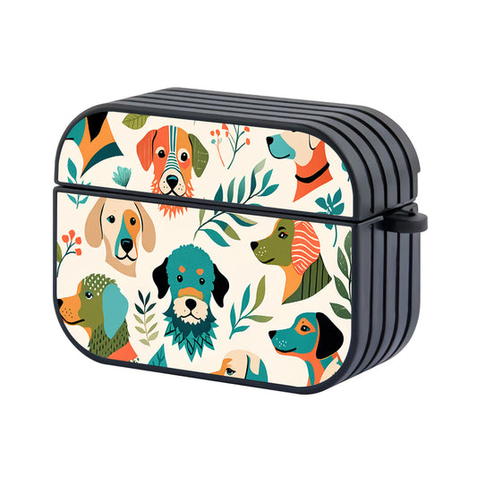 Cute Dogs and Leaves Pattern Apple AirPods Pro 2 Case - Altracase