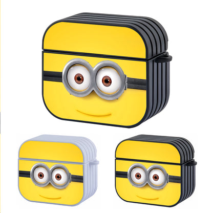 Cute Minions Face Hard Plastic Case Cover For Apple Airpods 3