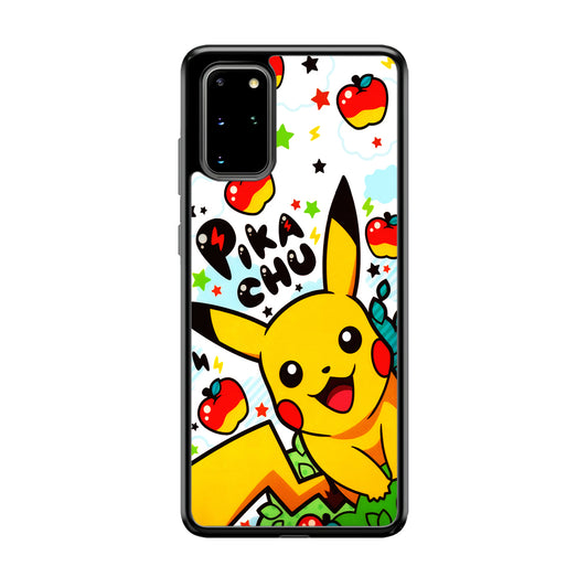 Cute Pikachu and Apple Samsung Galaxy S20 Plus Case