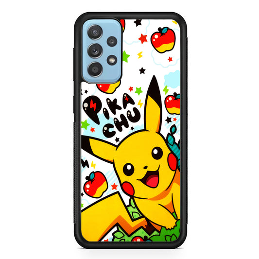 Cute Pikachu and Apple Samsung Galaxy A52 Case