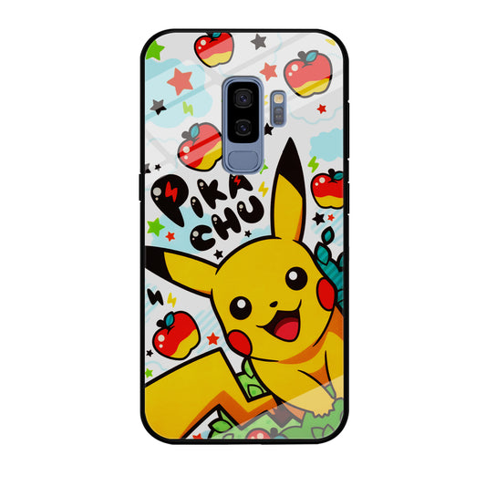 Cute Pikachu and Apple Samsung Galaxy S9 Plus Case