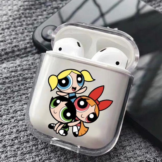 Cute Powerpuff Girls Hard Plastic Protective Clear Case Cover For Apple Airpods-AirPod Case-Altracase