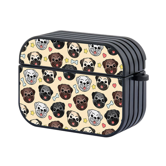 Cute Pug Pattern with Bones Apple Airpods Pro Case - Altracase