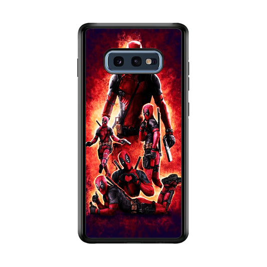 Deadpool On Fire Samsung Galaxy S10E Case